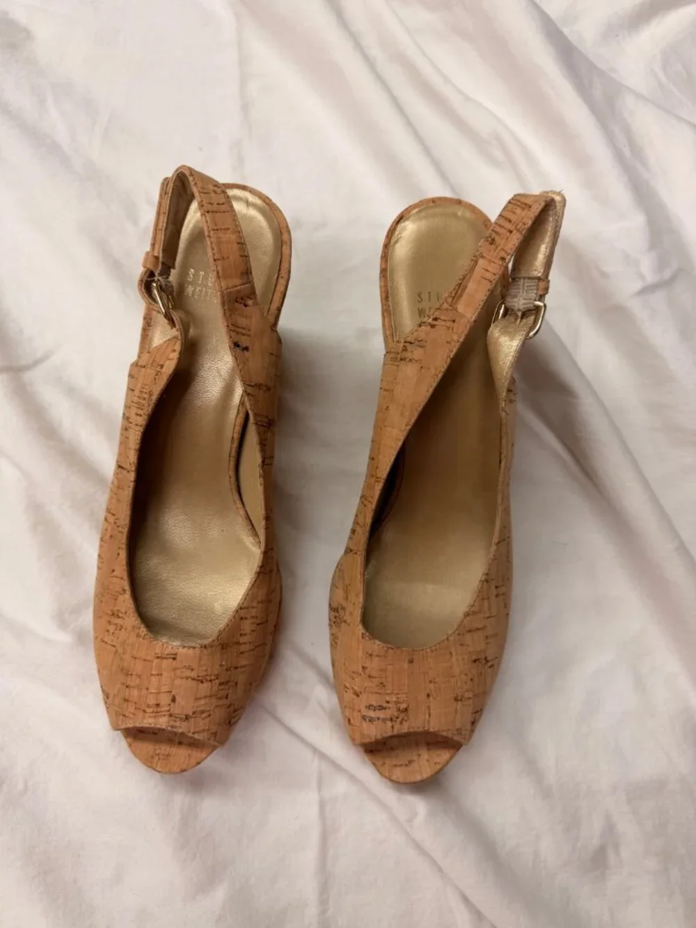 Stuart Weitzman Jean wedges Cork 9.5 - Picture 4 of 10